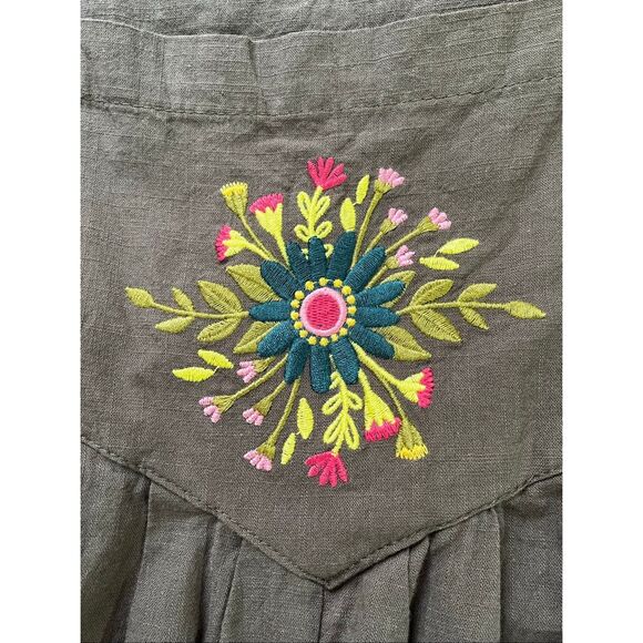 Natural Life Wide Leg Carrington Embroidered Detail Jumpsuit Overalls - Picture 9 of 11